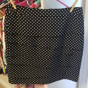 EUC WHBM polka dot layered pencil skirt